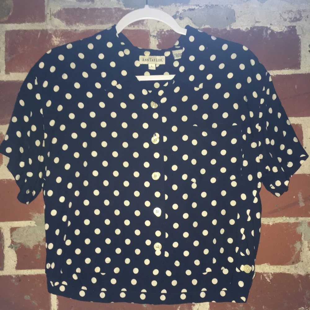Ann Taylor Cropped Button Down